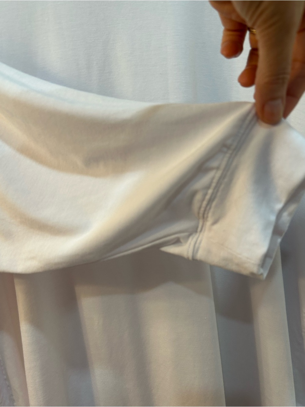 Athleta Inspire Top Women Size L White 3/4 Sleeves Soft Oversized Tunic Drop Hem - Picture 5 of 9